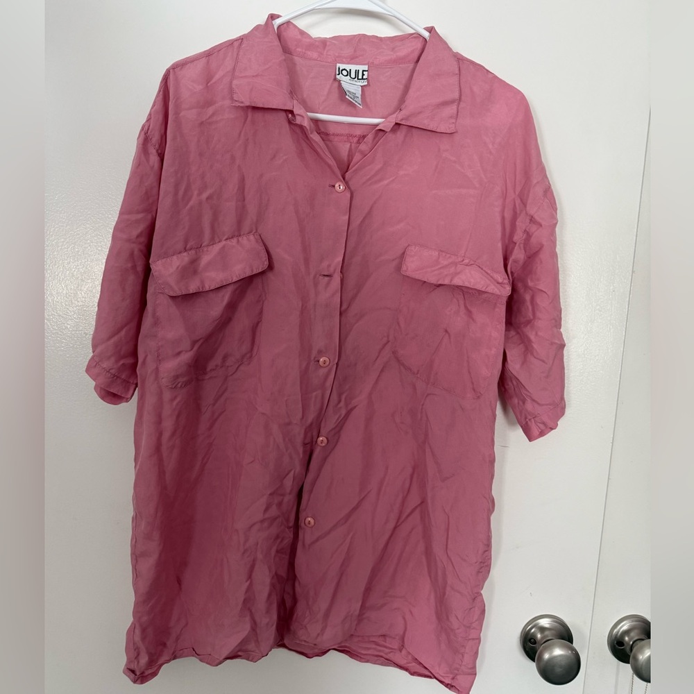 Casual Button Down Shirt in Pink